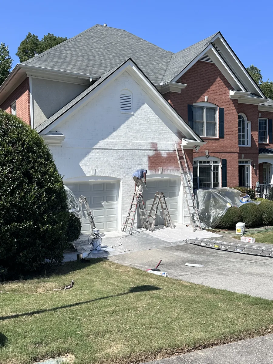House exterior painting preparation before